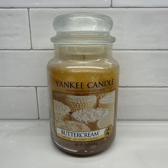 Yankee Candle Other - Yankee Candle BUTTERCREAM 22 oz Original Large Single Wick Jar Candle NEW!